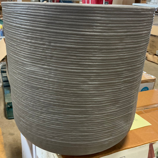 Fluted outdoor planter gray 12” - PICK UP ONLY