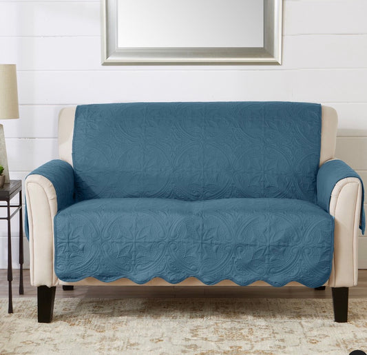 Reversible quilted loveseat furniture protector-75”x98”
