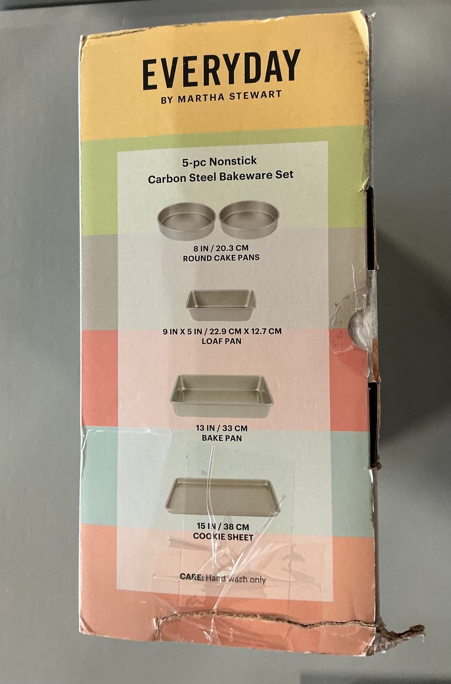 Everyday by Martha Stewart, 5-piece Nonstick Carbon Steel Bakeware Set - Open Box