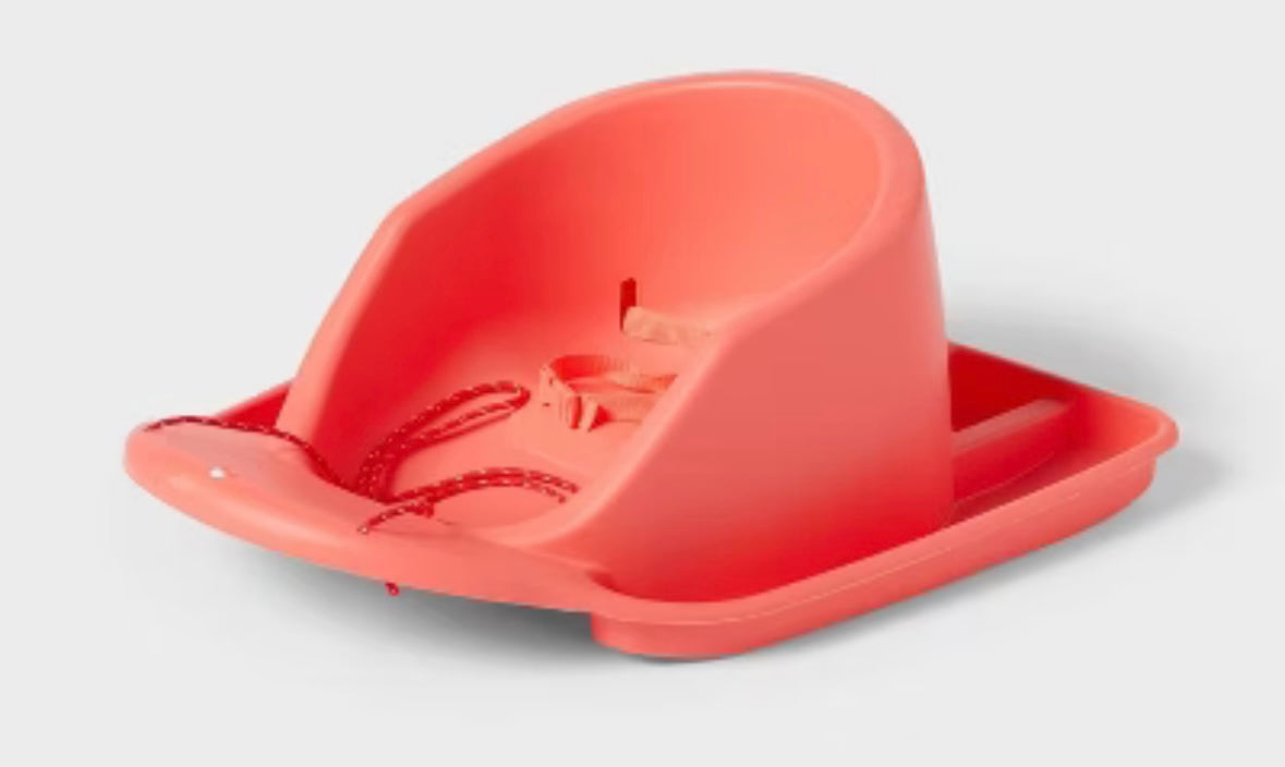 Toddler Sled with Rope and Pad
Coral