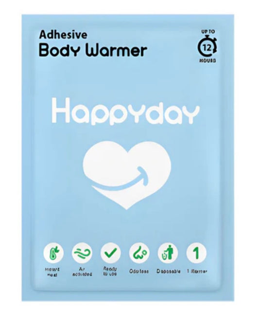 Happyday Body Warmer 40-pack featuring 12-hour air-activated heat