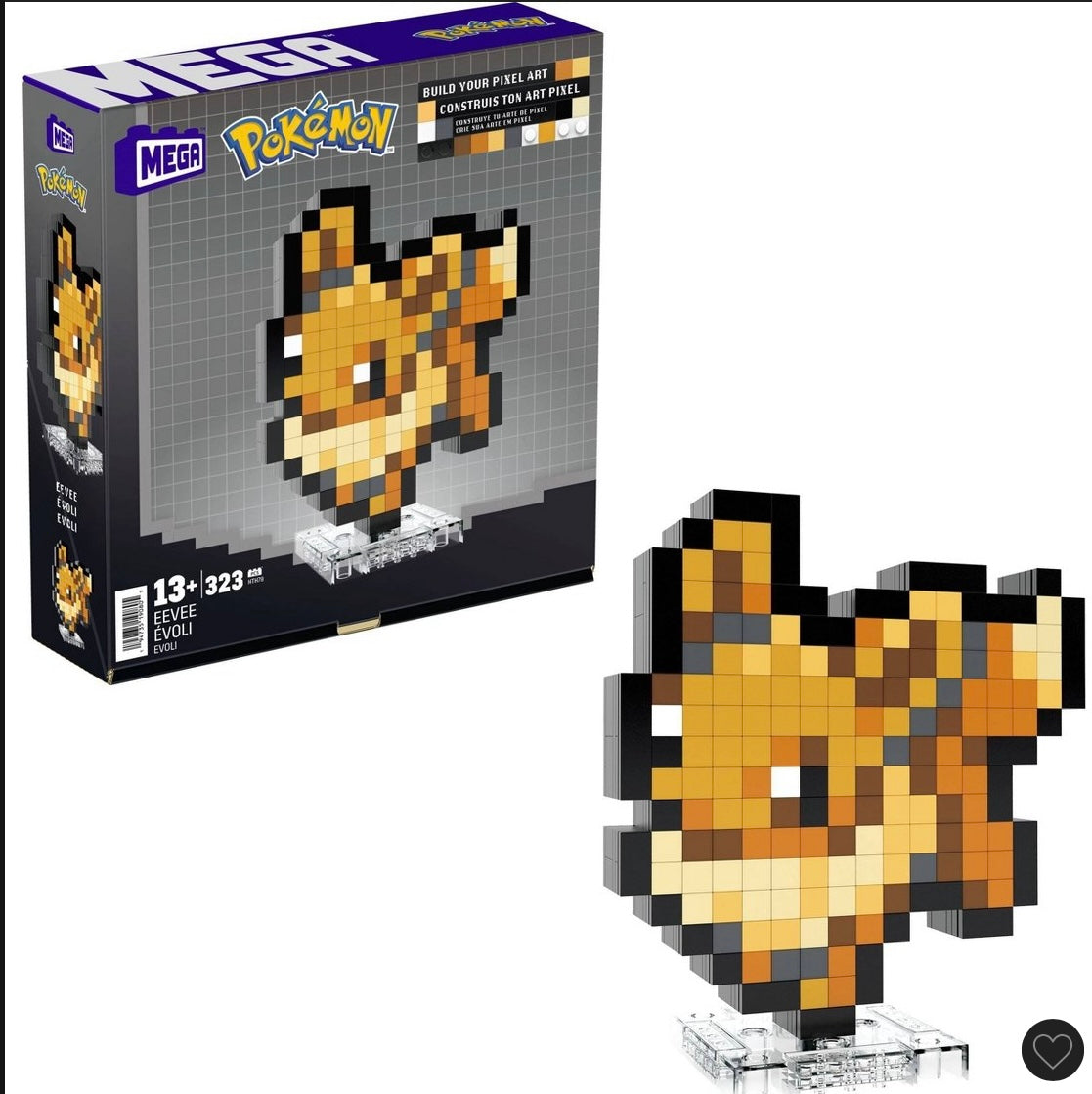 MEGA Pokémon Eevee building toy kit 323pc retro set