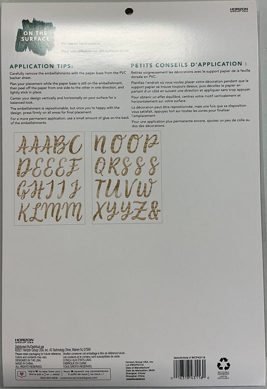 The Surface Peel & Stick Wood Letters in a whimsical cursive font-3 pack(37pcs per pack)