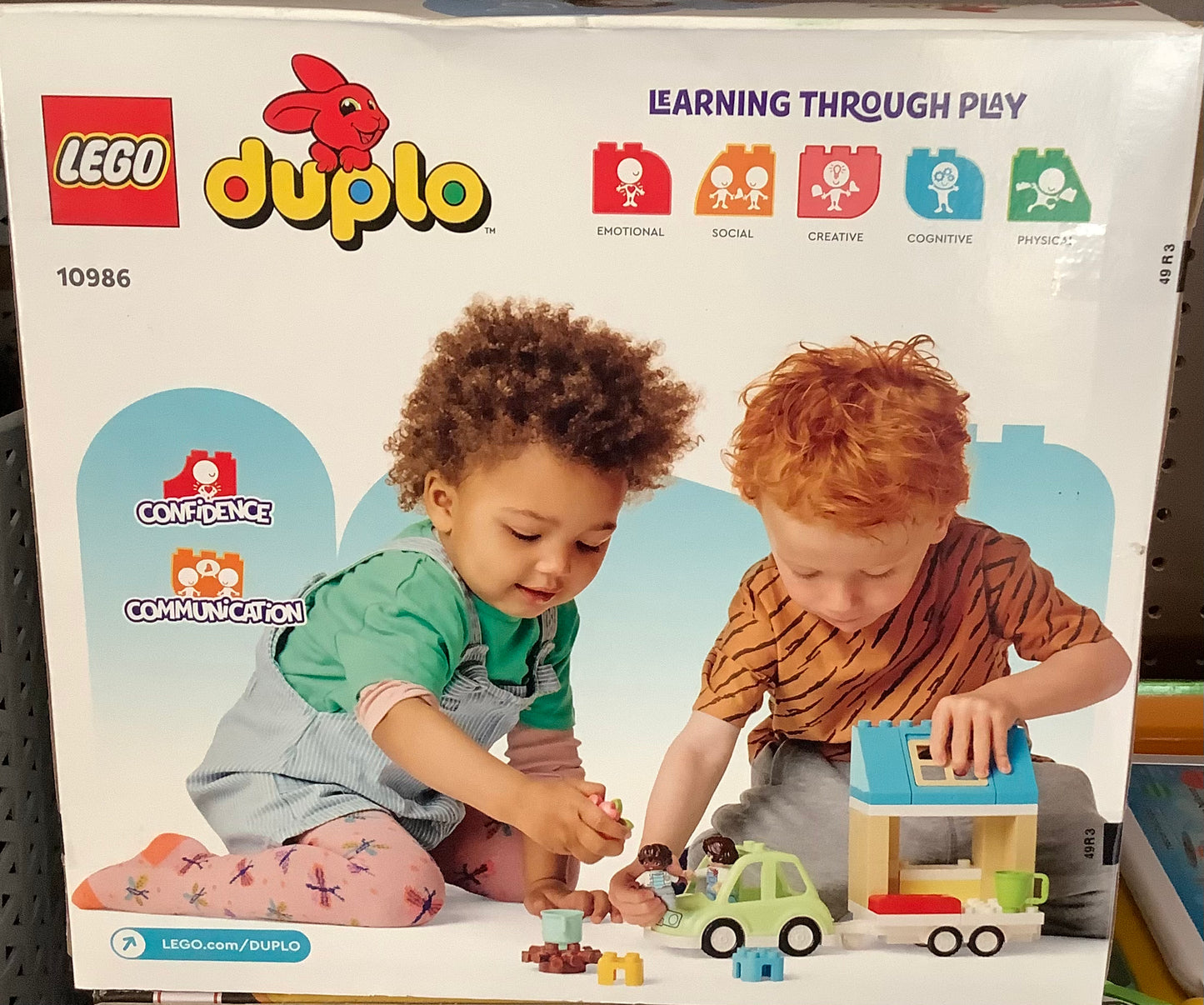 DAMAGED BOX!!!LEGO DUPLO Town Family House on Wheels Toy with Car 10986