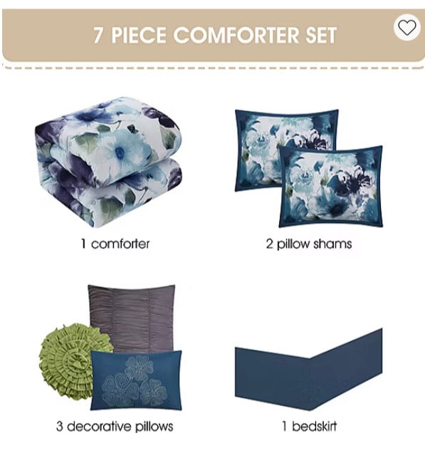 Stratford Park Stella 7-pc. Complete Bedding Set Cal king