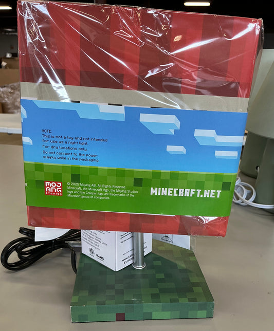 Minecraft TNT table lamp (includes LED light bulb) - SOME COSMETIC FLAWS