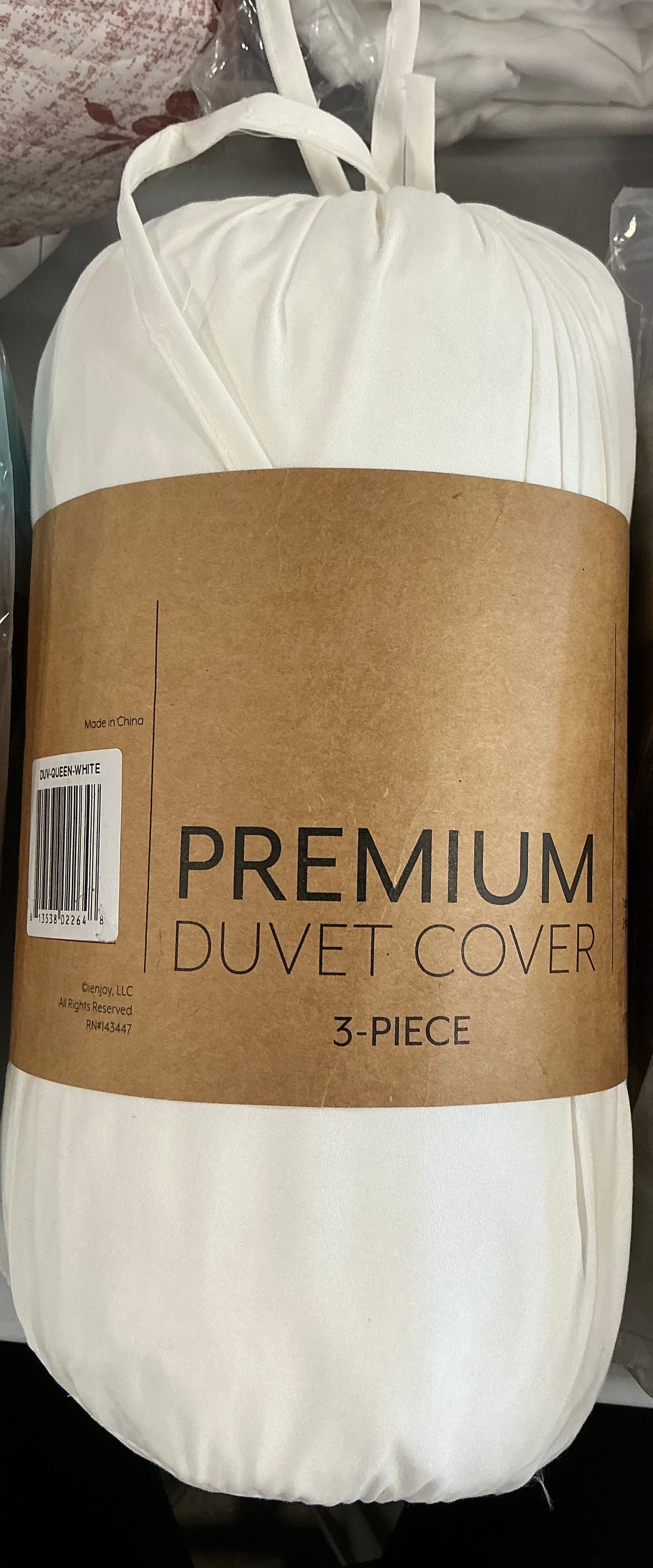 3-piece patterned microfiber polyester sheet set ivory FULL/QUEEN