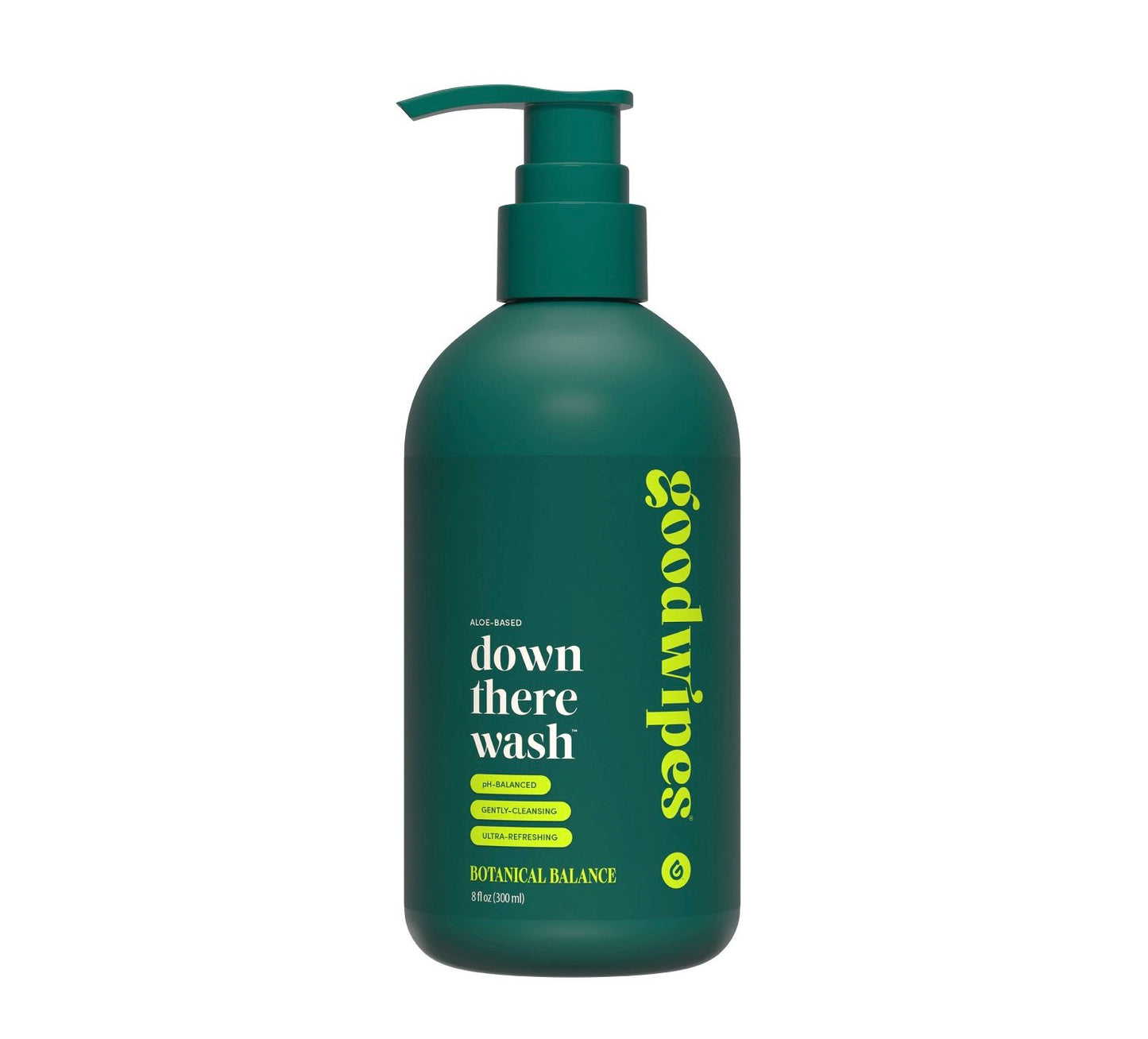 Goodwash Botanical Balance Down There Wash, an aloe-based, pH-balanced cleanser for intimate areas