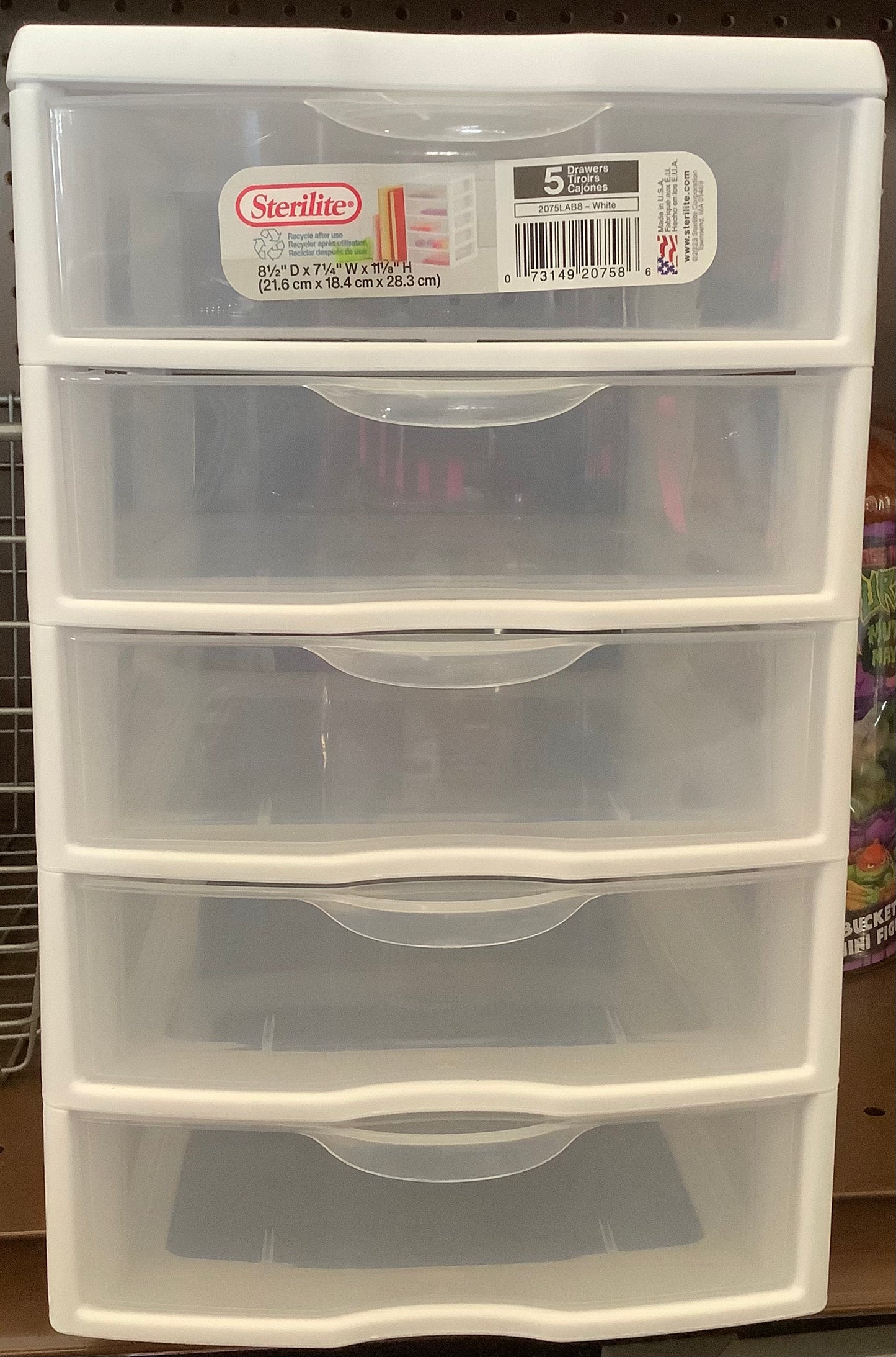 Sterilite Small 5 Drawer Desktop Storage Unit