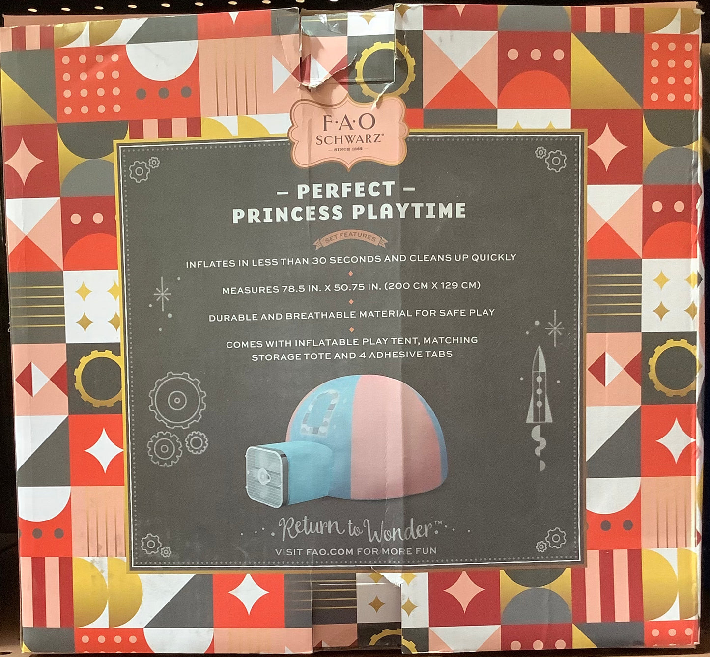 FAO Schwarz Inflatable Dome Princess Toy Tent