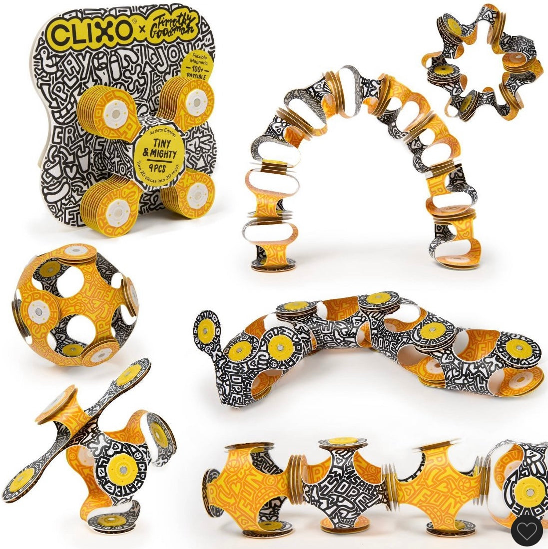 Clixo tiny & mighty magnetic building set - artist edition