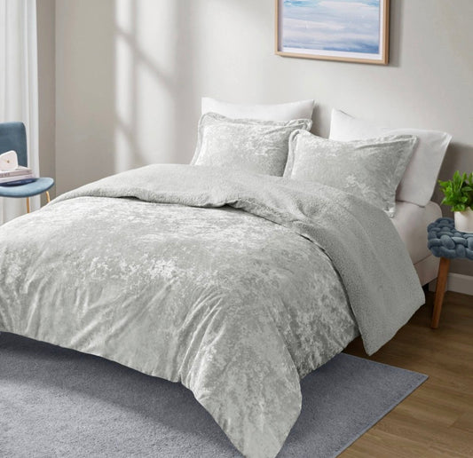 Intelligent Design 3 Pieces Comforter Set Full/Queen-Silver