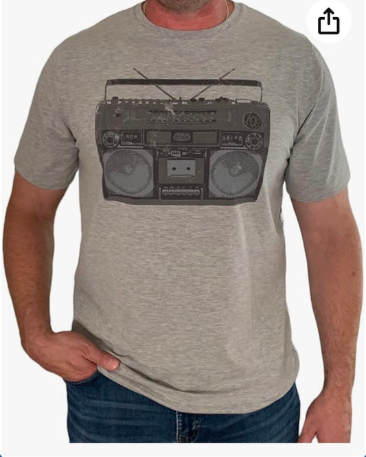 Knuckle Duster Radio T-Shirt Heather Grey,Large-Men