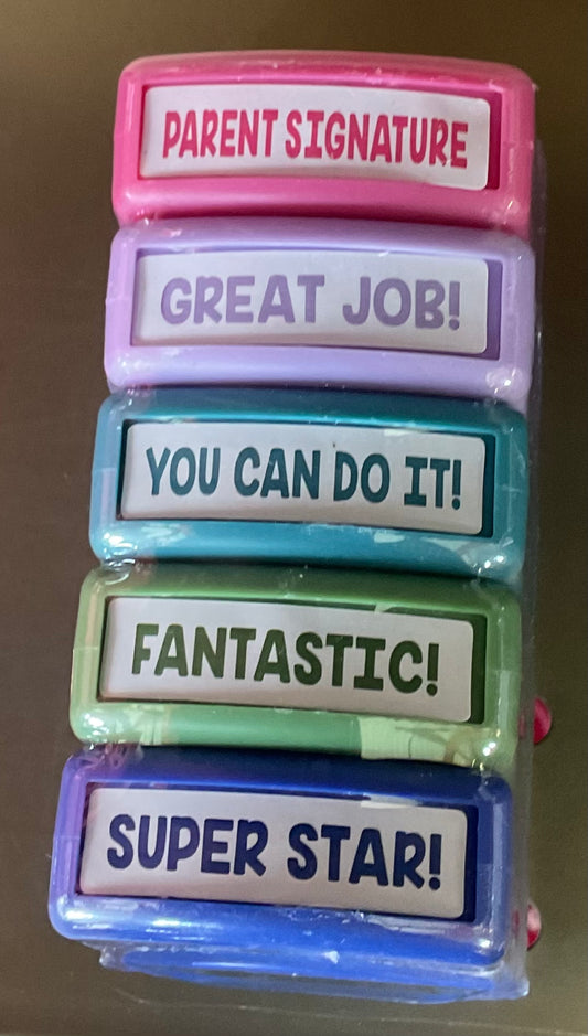 (Clearance )FINAL SALE 5ct Stamps Self Inking Multi Design