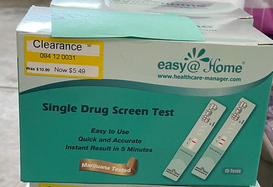 15 Pack Easy@Home Marijuana (THC) Single Panel Drug Tests Kit