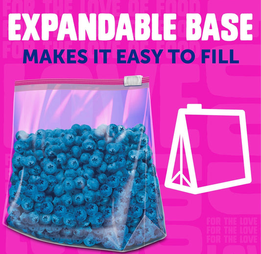 42 Ziploc brand slider storage bags in quart size