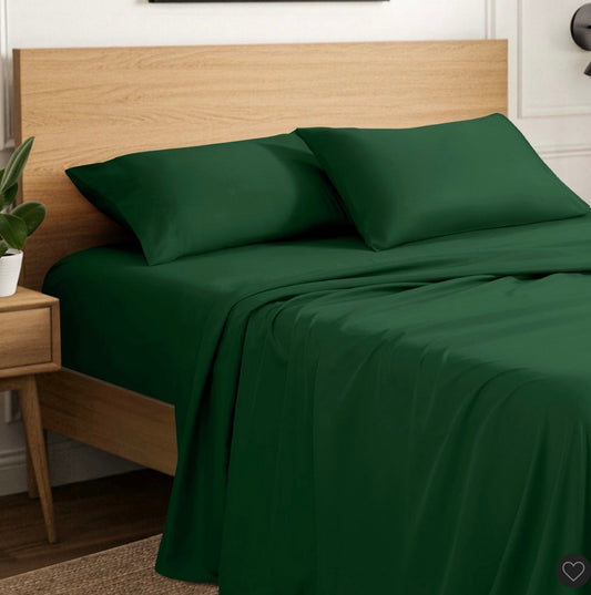 Ivy Union ultra soft sheet set 4 pieces Full XL-Forest green