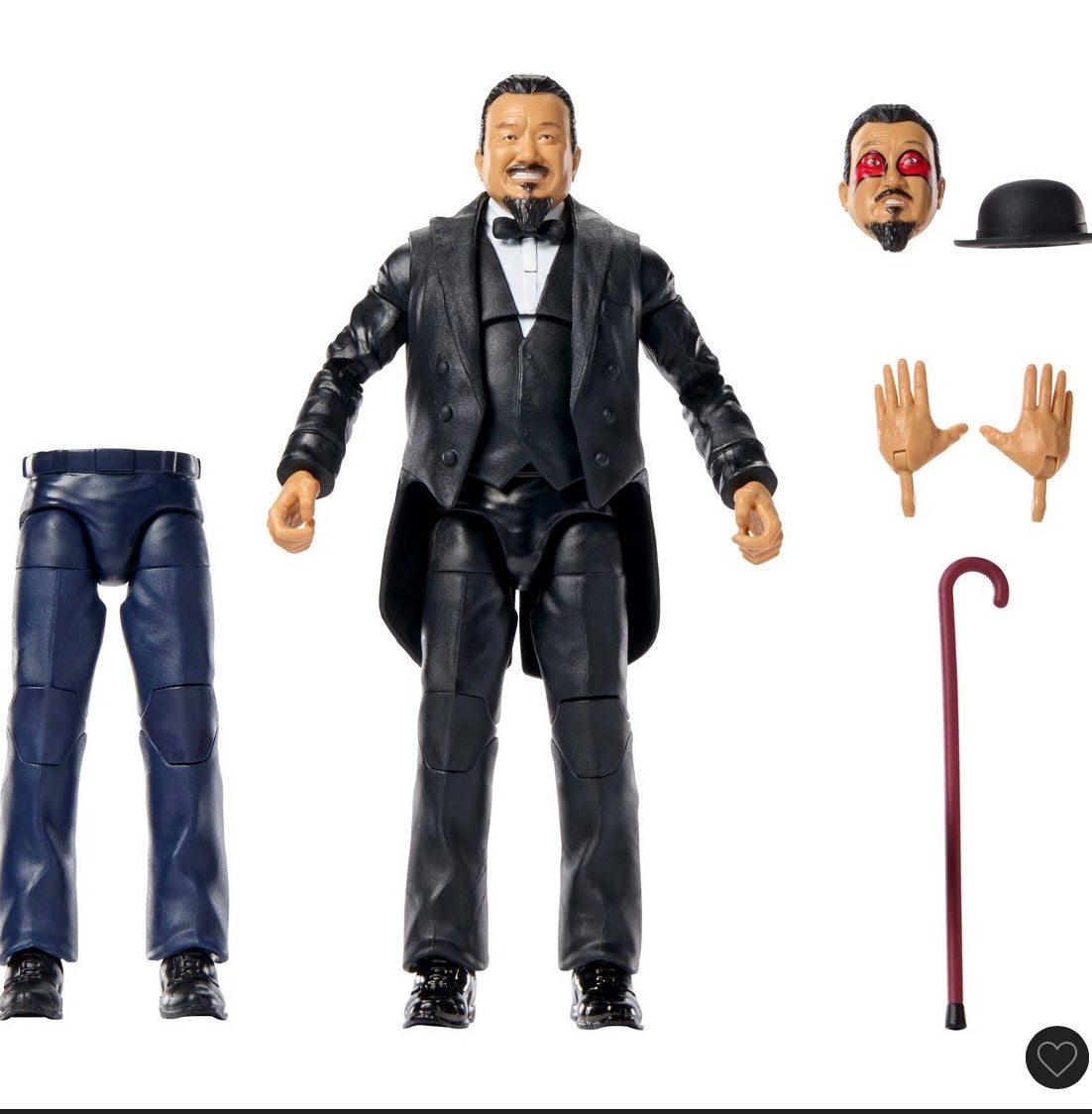 WWE elite legends Mr. Fuji action figure & accessories, series 30, 6” collectible set - DAMAGED PACKAGE