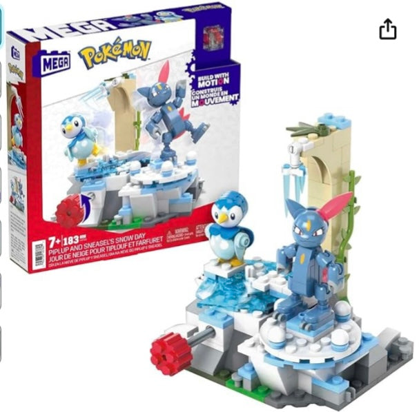 MEGA POKEMON - Piplup and Sneasel's Snow Day Building Set with Motion
183pcs
