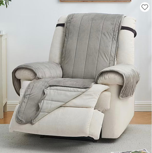 Linery Velvet Furniture Protector Recliner Slipcover 79 in x 68 in