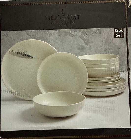 Fieldcrest 12-piece legacy steam dinnerware set