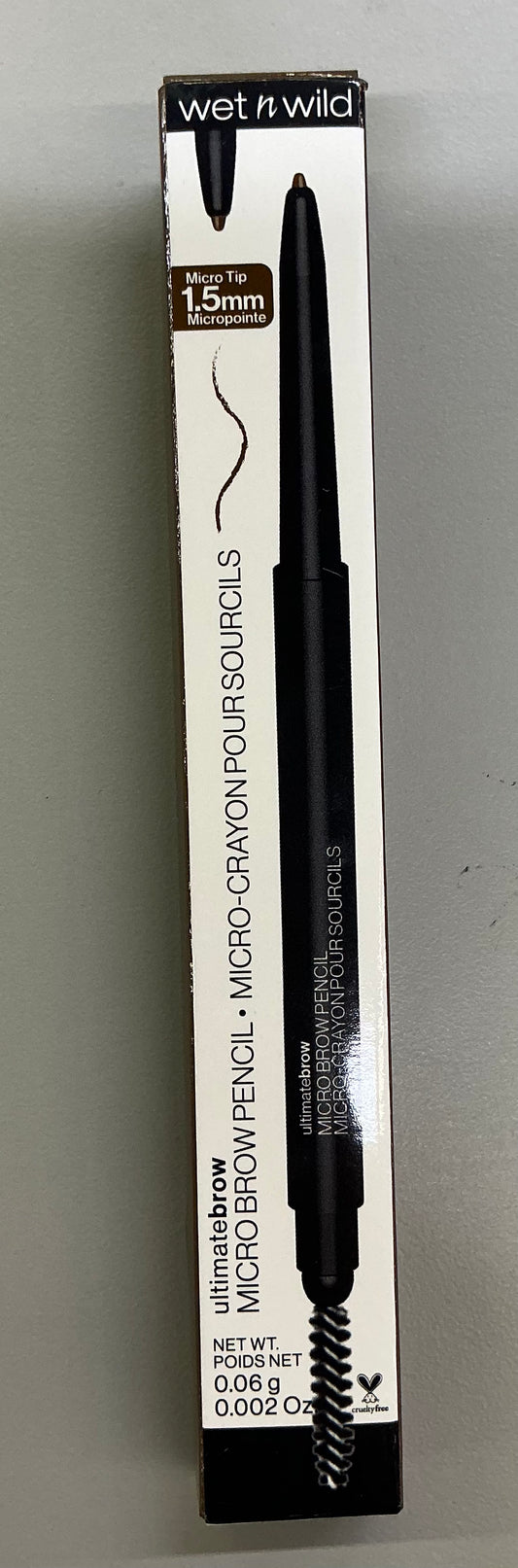 Brow pencil features a 1.5 mm micro tip designed for drawing precise, hair-like strokes.