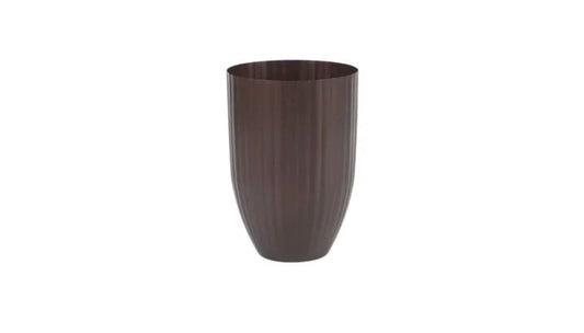 Metal Flower Vase Brown size 7.5 in X 5 in
