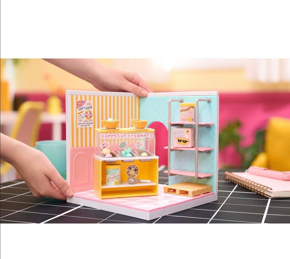MGA’S miniverse make it mini spaces ice cream shop, building set - OPEN/DAMAGED PACKAGE