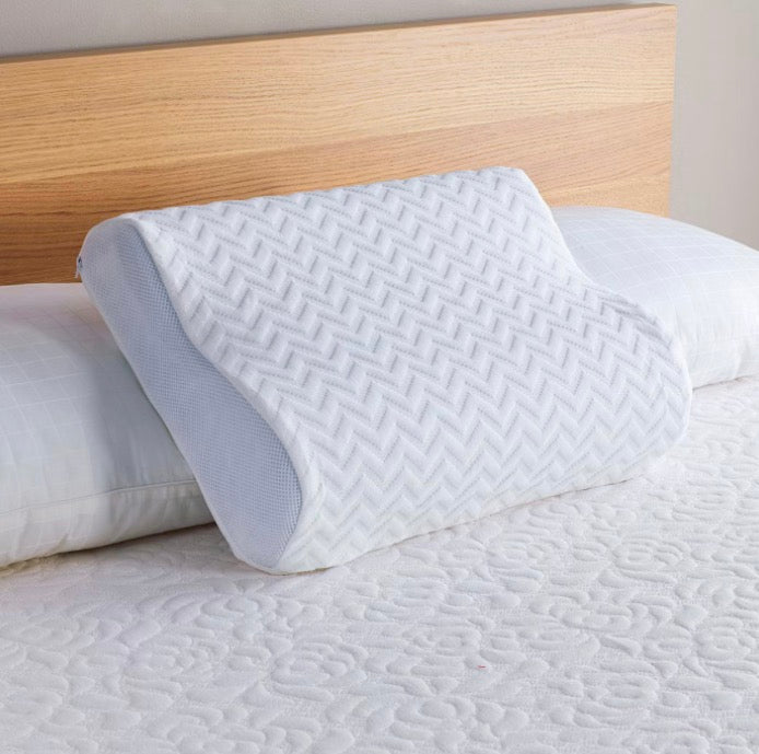 Comfort Tech Contour Pillow Featuring Serene Foam 20”x15”-White