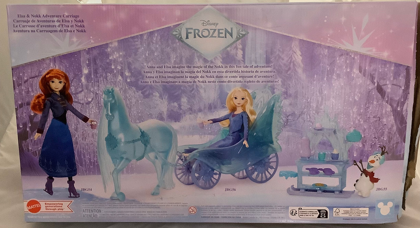 Disney Frozen Elsa Fashion Doll with Dress & Nokk with Adventure Carriage
