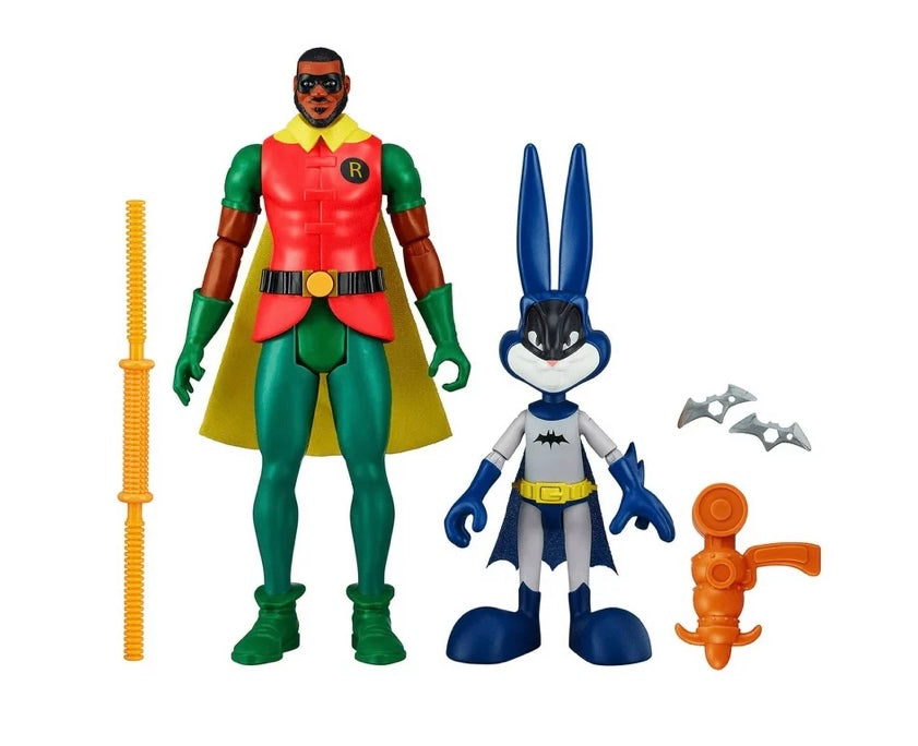 Space Jam A New Legacy Dynamic Duo LeBron James Robin and Bugs Bunny Batman
Action Figure Set, 6 Pieces