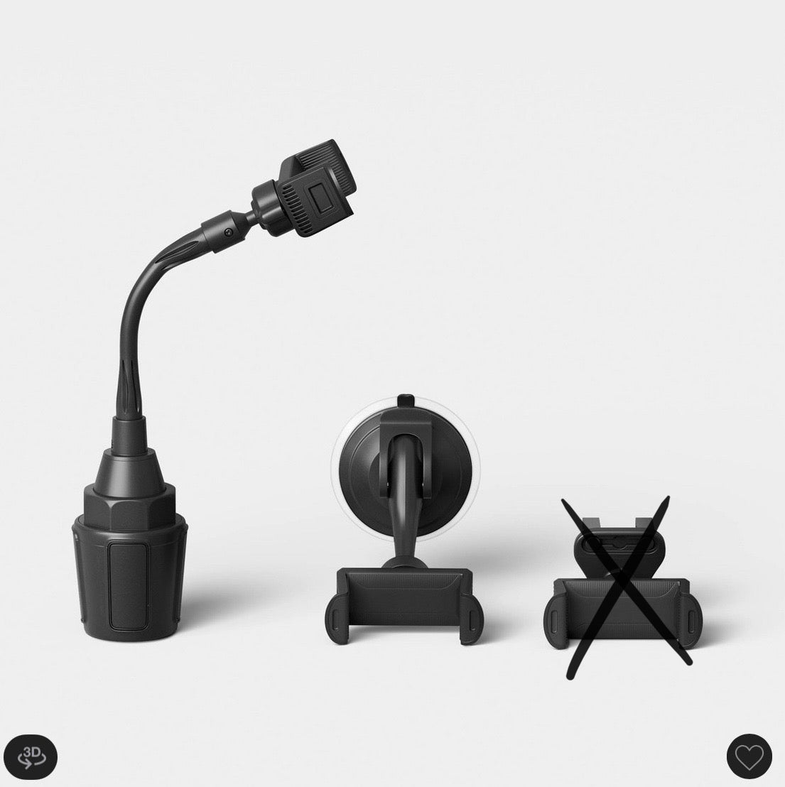 Car mount matte finish - AS IS - ONLY 1 SET - MISSING AIR VENT MOUNT - OPEN BOX