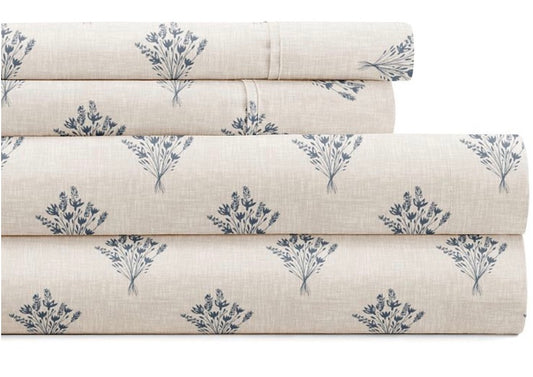 4 piece Patterned Sheet Set Full