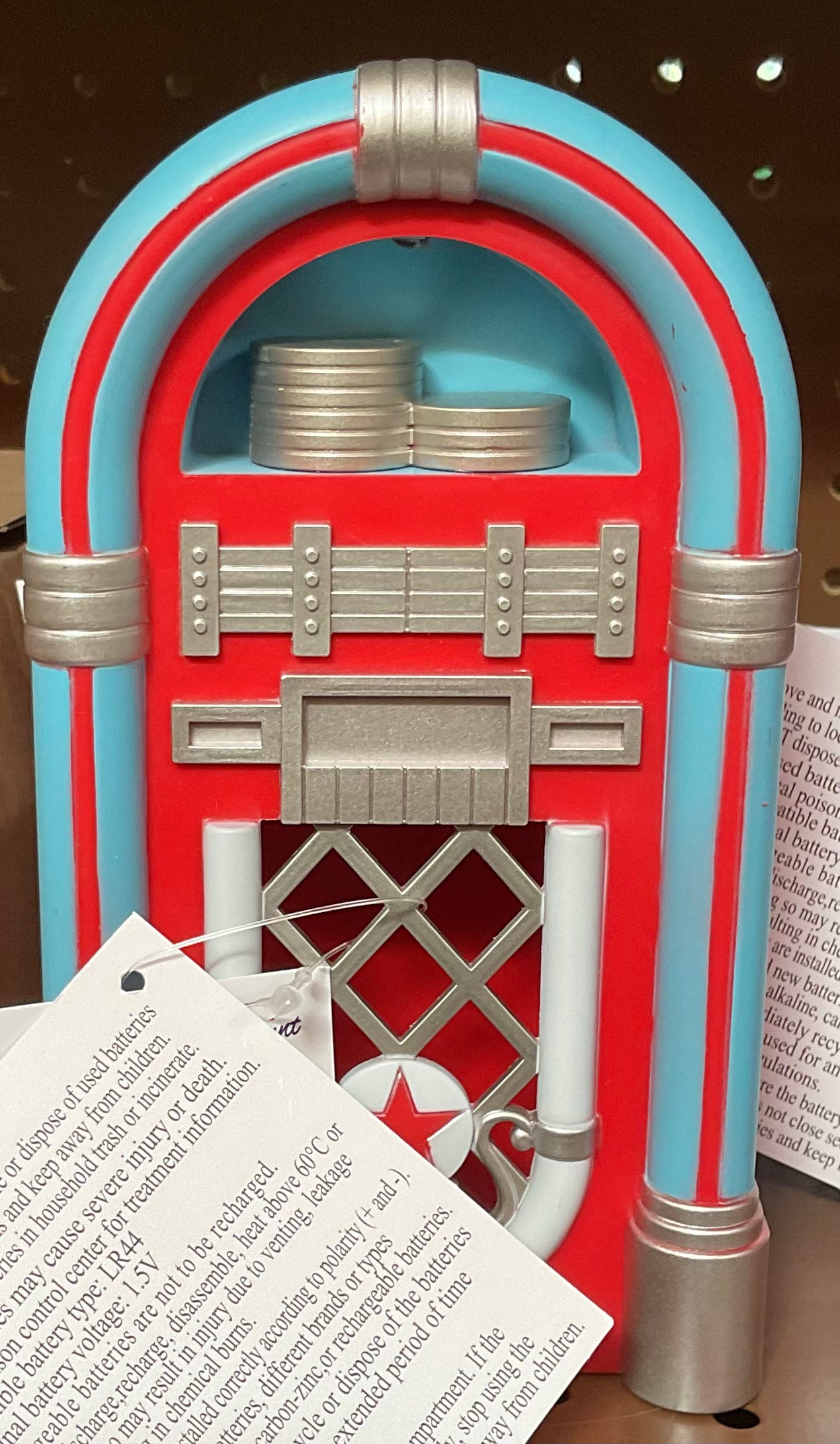 (CLEARANCE).Novelty Figurals Jukebox Red