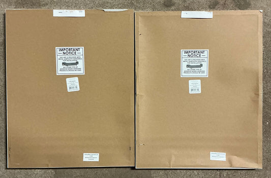 16x20” (set of 2) glass textbook photo frames - AS IS - SOME MINOR COSMETIC FLAWS EITHER ON THE FRONT OR THE SIDES (see pictures) - PICK UP ONLY