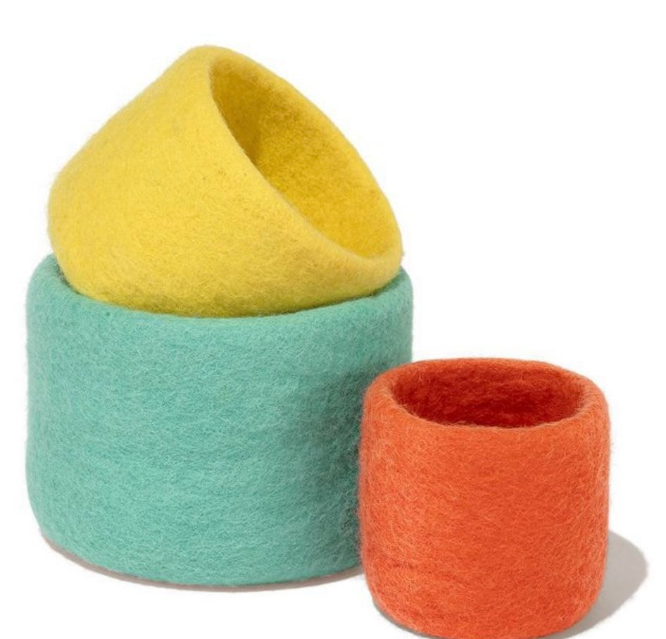 Lovevery Nesting Felt Baskets - 3pc