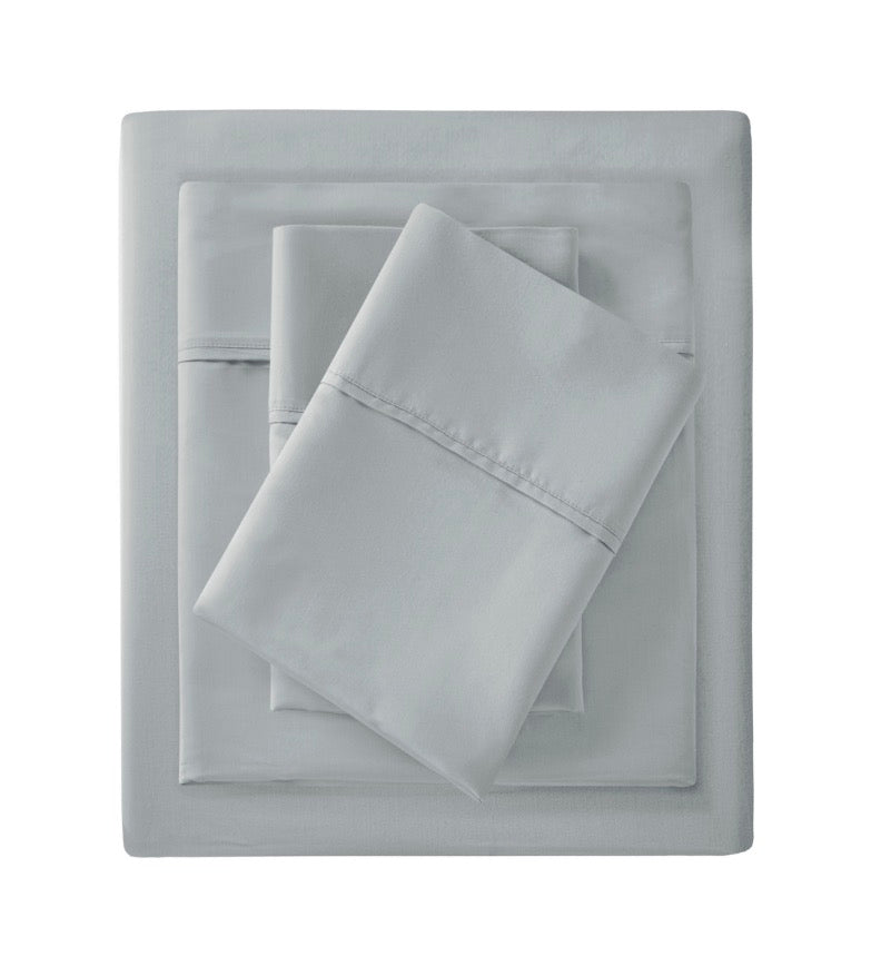 Madison Park 1500 Thread Count Luxury Soft Cotton Easy Care Sheet Set 4 Pieces Queen-Grey