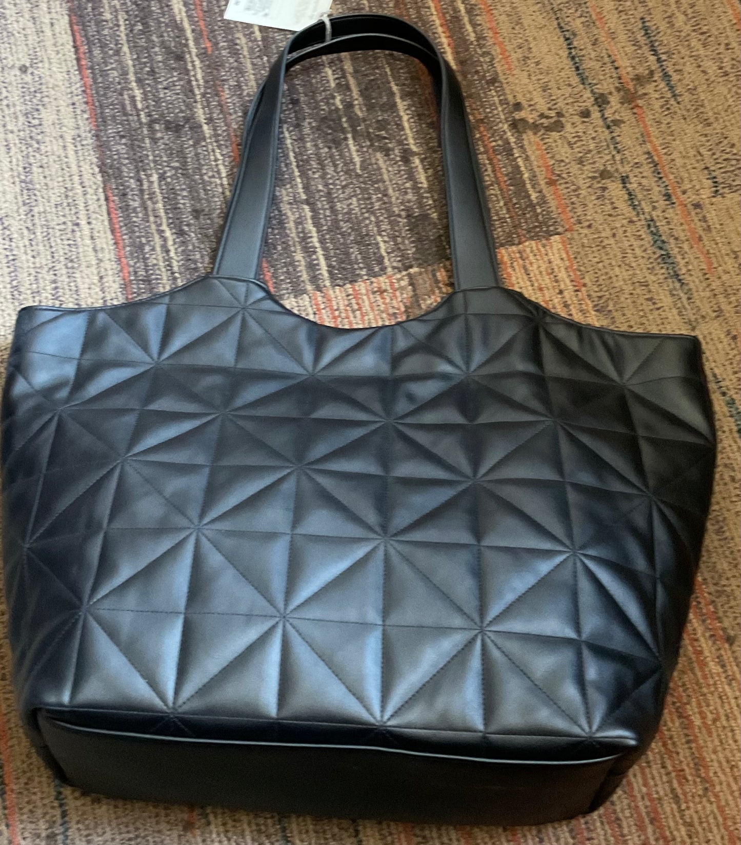 Puff Shopper Tote Handbag A New Day Black