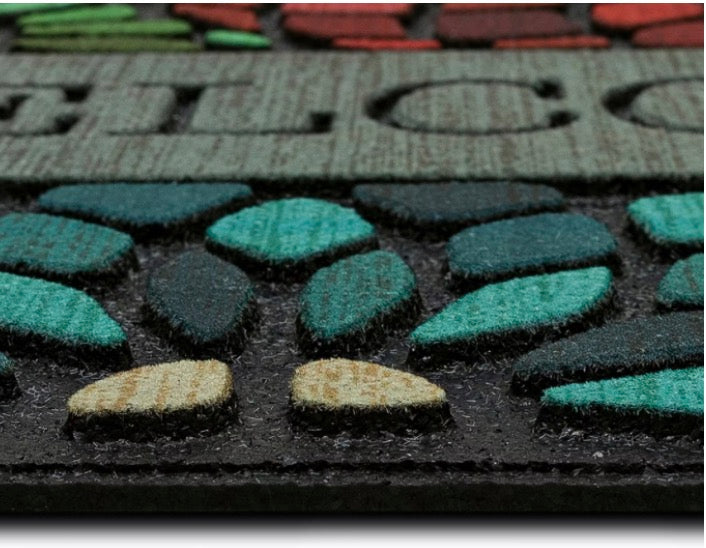 Mohawk Home Recycled Rubber Floret Outdoor Rectangular Doormat 18”x30”
