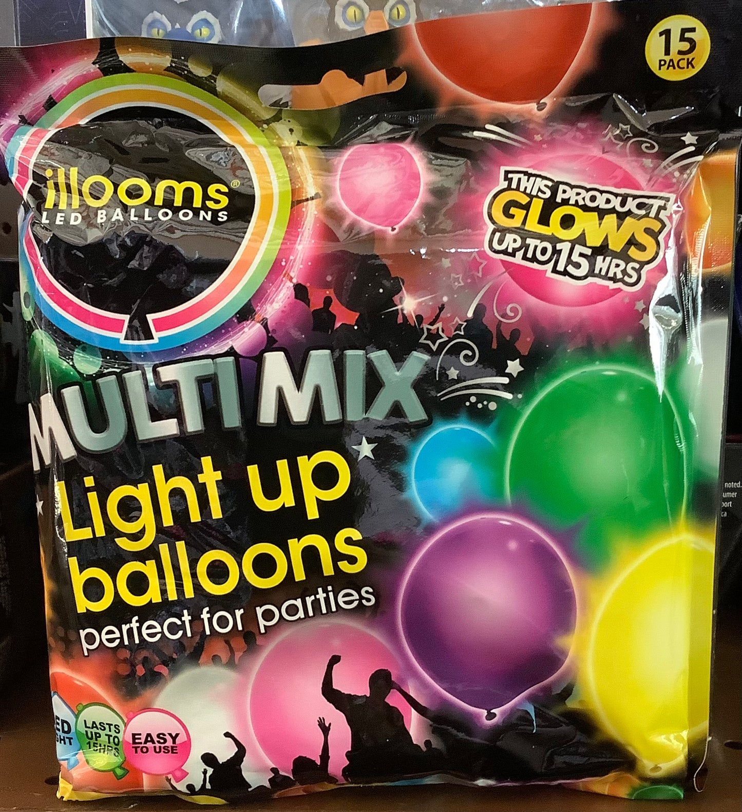 15ct illooms LED Light Up Mixed Solid Balloon