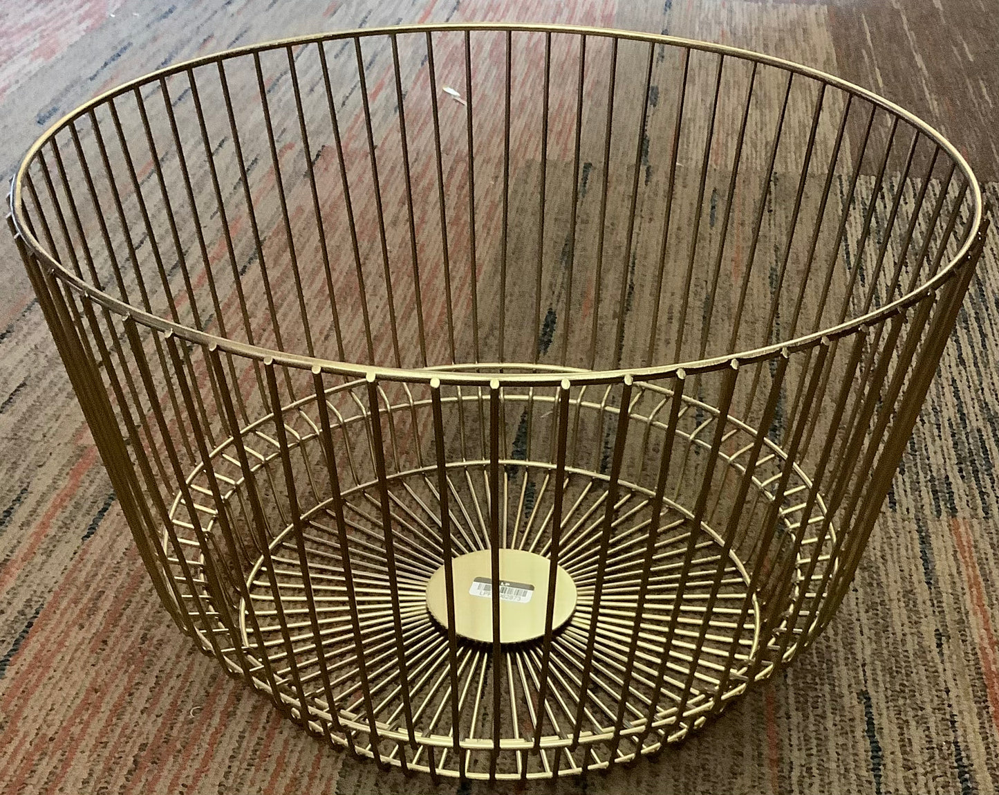 "18"" x 11"" Metal Wire Basket with Gold Finish