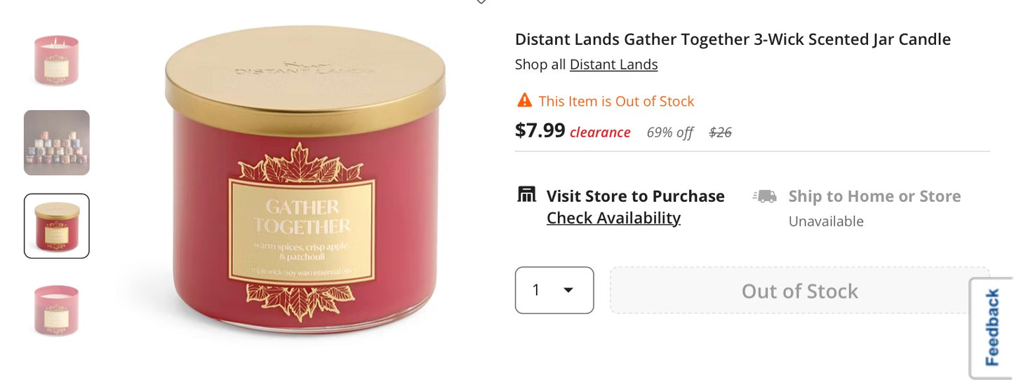 Distant Lands Gather Together 3-Wick Scented Jar Candle