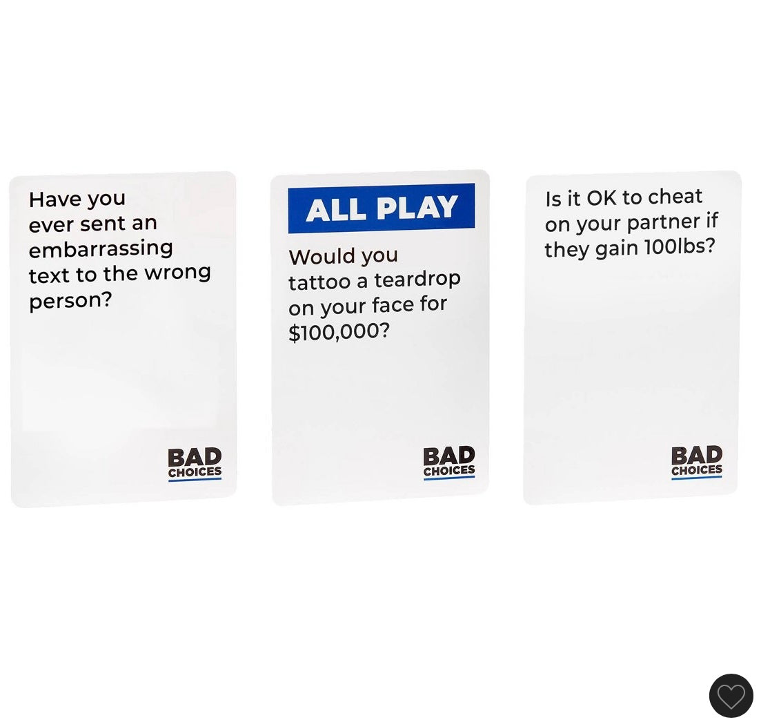 Bad Choices board game