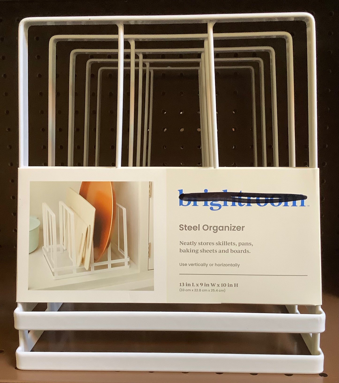 Wire Storage Pan Organizer White