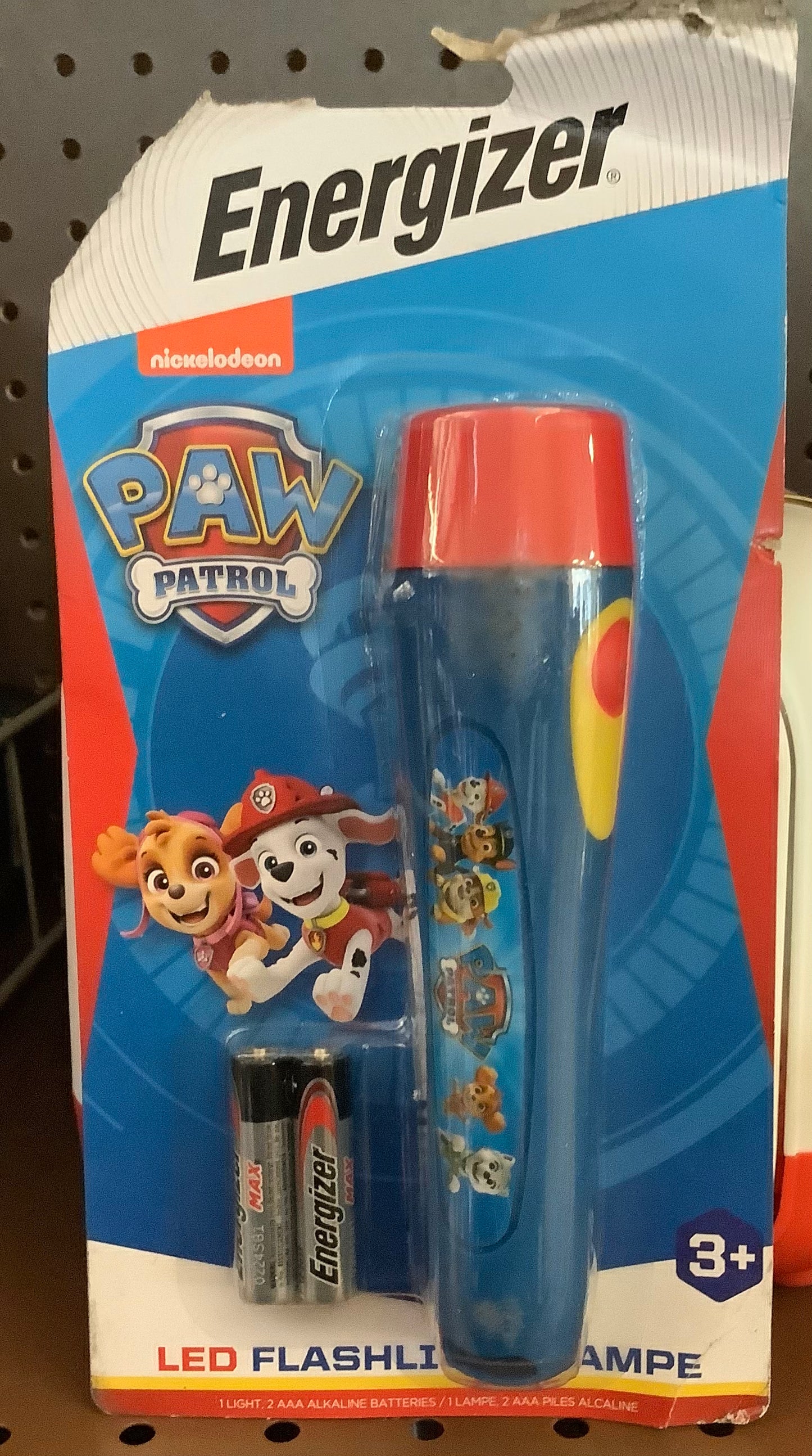 Energizer Paw Patrol Handheld Flashlight: Kids' LED, Portable, Impact-Resistant, Includes Batteries, 72-Hour Run Time