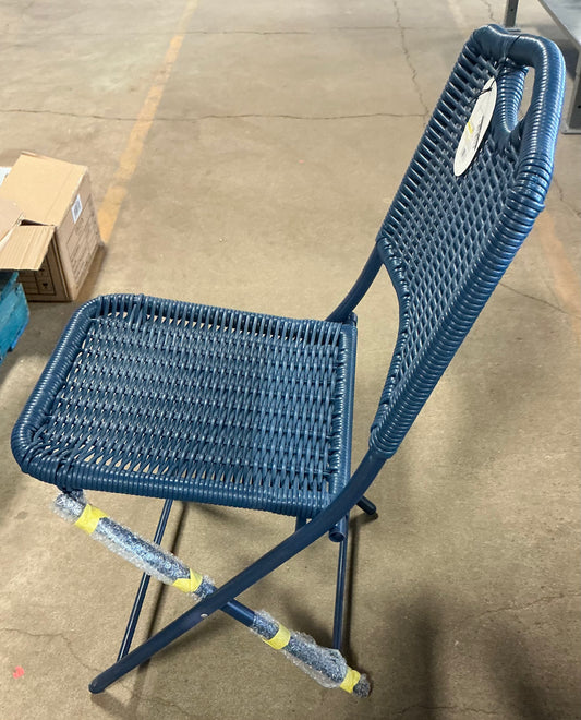 Monochromatic rope folding chair navy blue - PICK UP ONLY