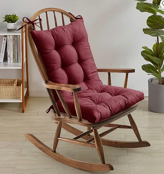 Sweet Home Collection™ Rocking Chair Cushion 2 Piece Tufted Non Slip Set of Upper and Lower Cushions