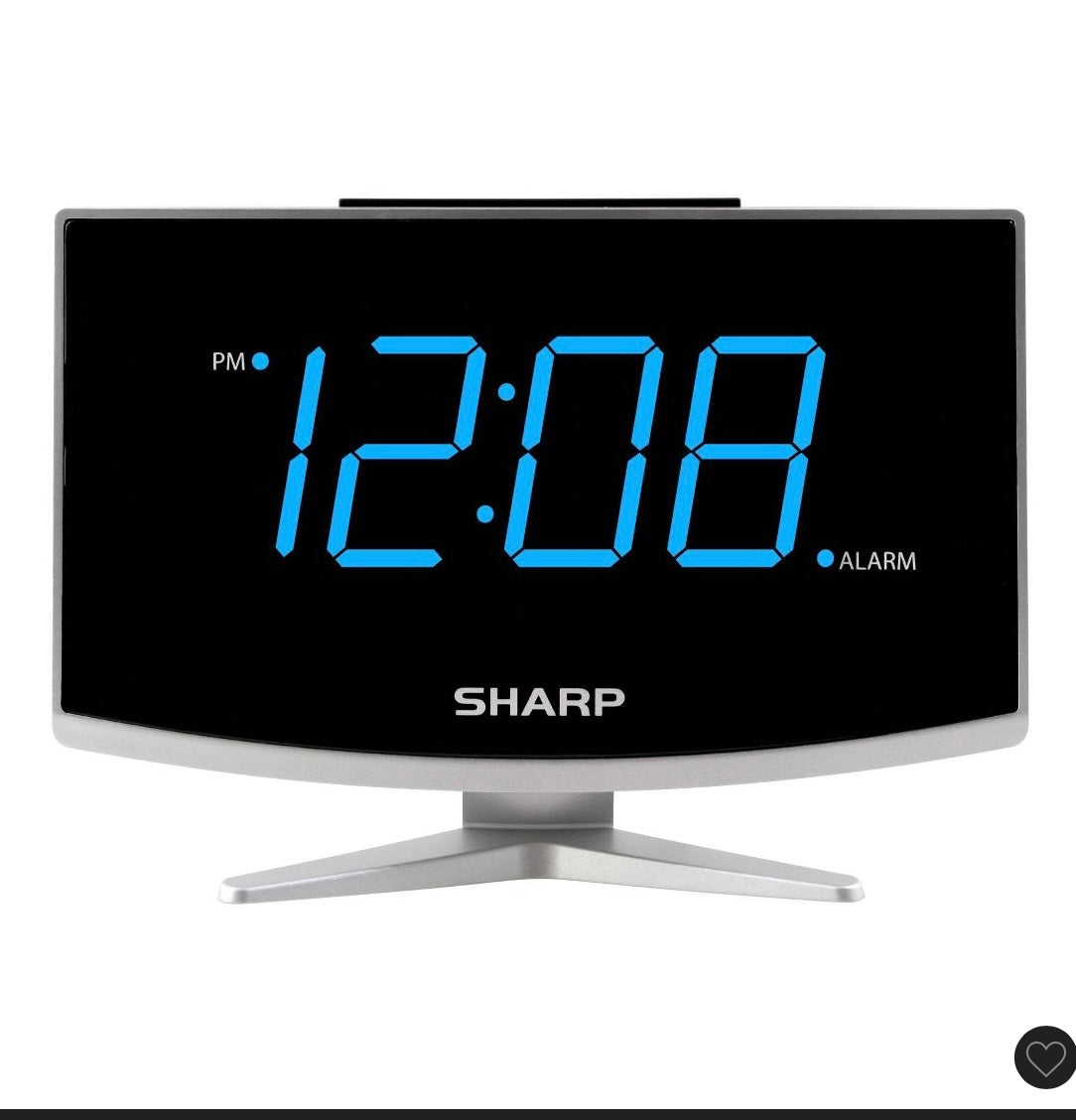 Jumbo LED curved display alarm clock - Sharp - OPEN BOX