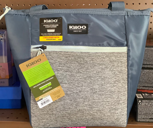 (Clearance) FINAL SALE Igloo Repreve Active Classic Lunch Bag with Pack In - Blue
Sea/Mist