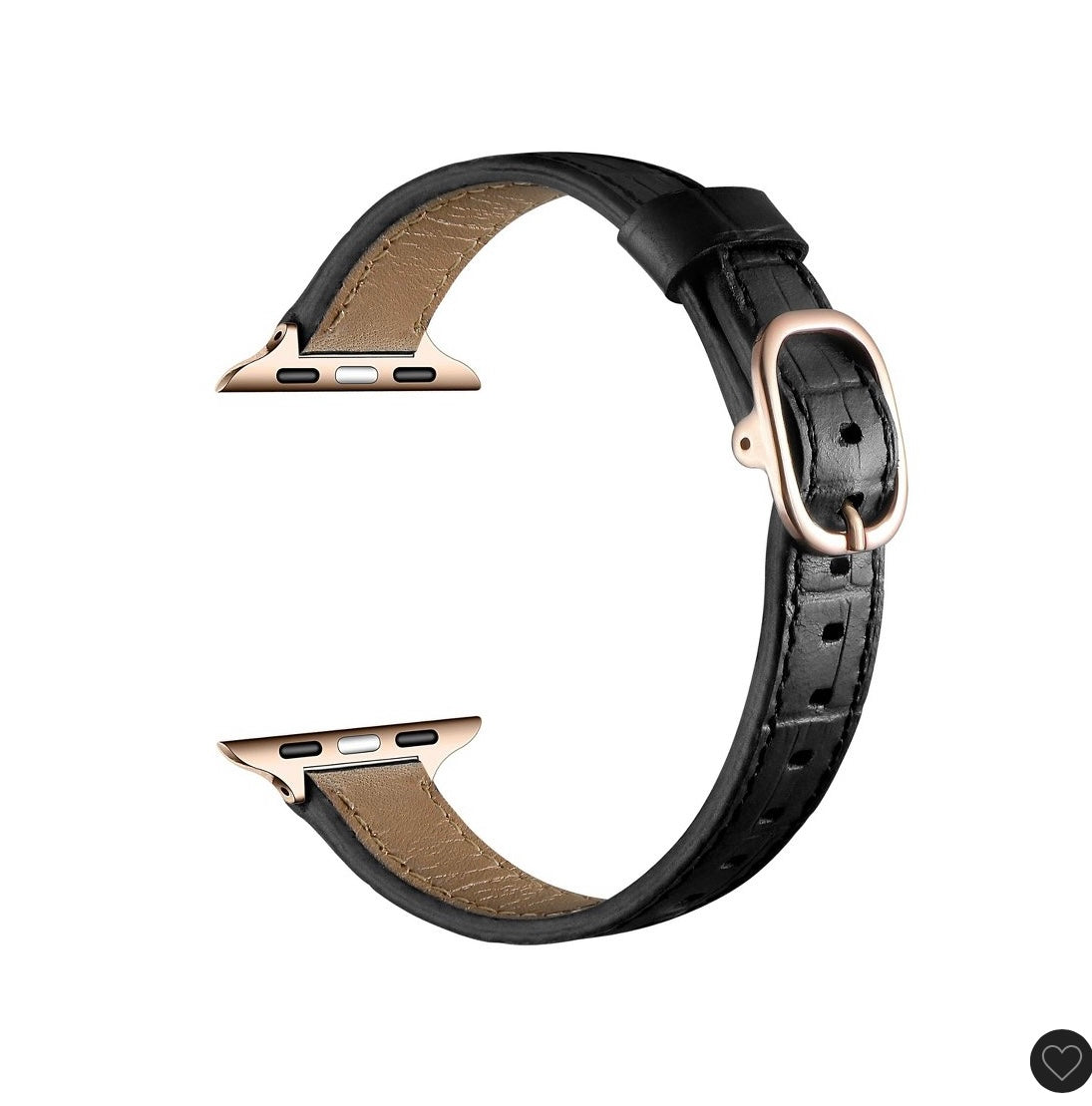 Posh Tech Carmen Croc Leather band for Apple Watch - black
